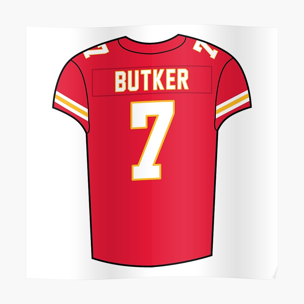 Harrison Butker Home Jersey Sticker for Sale by designsheaven