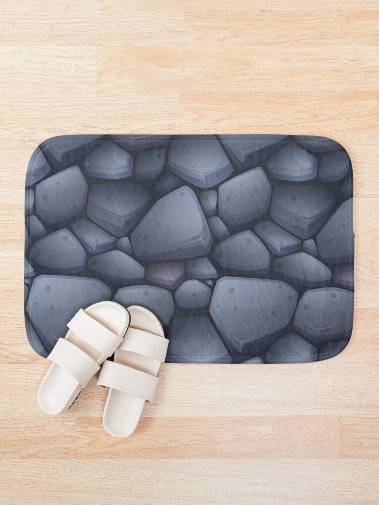 Discover Stone or rocks for game minecraft Bath Mat