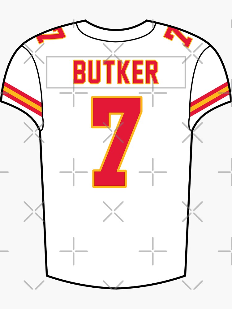 Harrison Butker Home Jersey Sticker for Sale by designsheaven