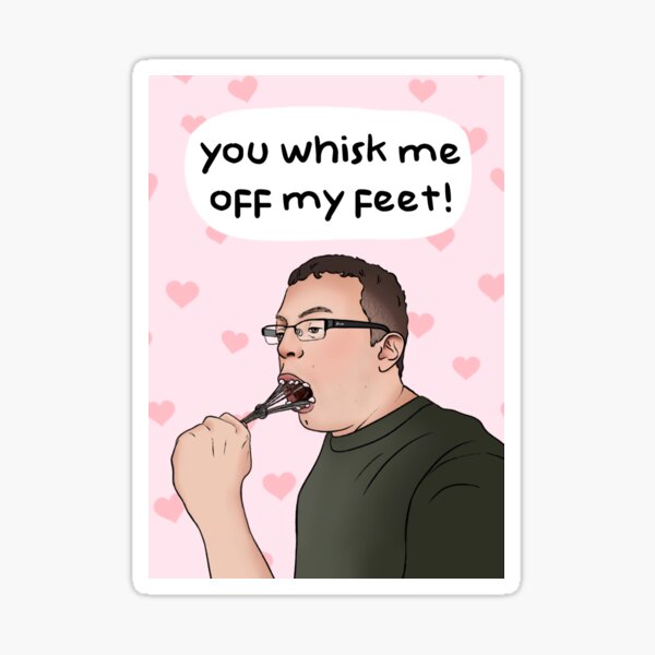 You Whisk Me Off My Feet Greeting Card Sticker For Sale By Splendidart Redbubble 