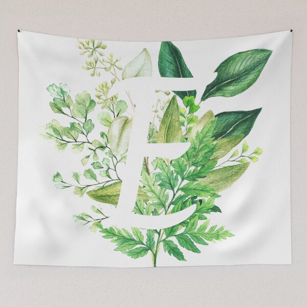 Item preview, Botanical Monogram - Letter E Initial designed and sold by Naturalist Prints.