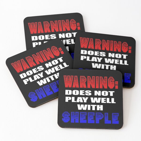 Item preview, Warning: Doesn't Play Well With Sheeple  designed and sold by SouthernDesigns.