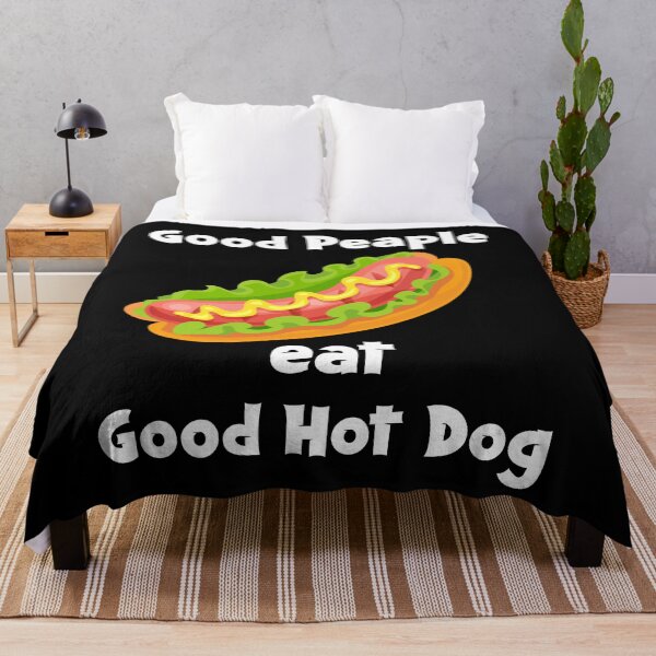 Aperçu de l'œuvre Les bonnes personnes mangent un bon hot-dog, cadeau drôle de hot-dog de Saint-Valentin de hot-dog pour l'amant de temps de hot-dog créée et vendue par hattem.