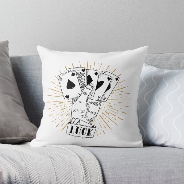 make your own luck Throw Pillow