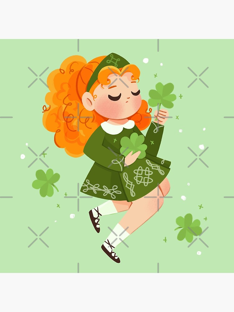 GREEN SHINE Details about   St LARGE Greeting Card Patrick's Irish Fiddler Dancers Clovers 