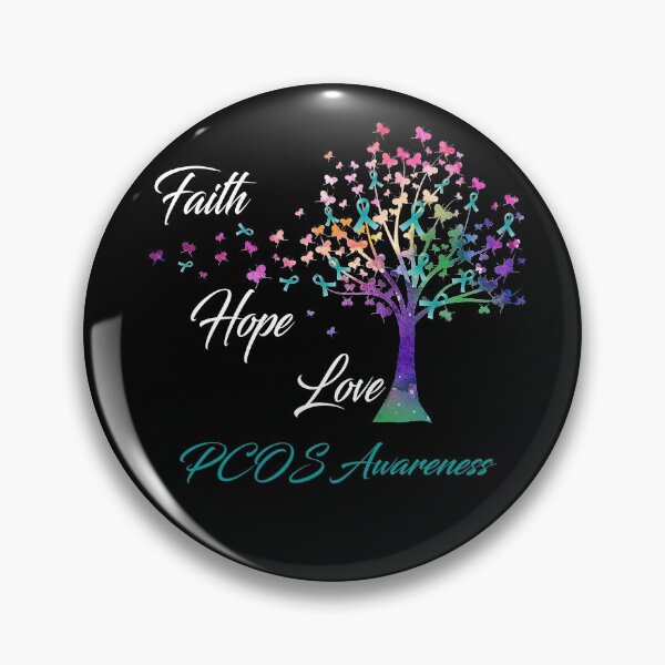 Item preview, Ribbon Tree Faith Hope Love PCOS Awareness designed and sold by Tadmab.