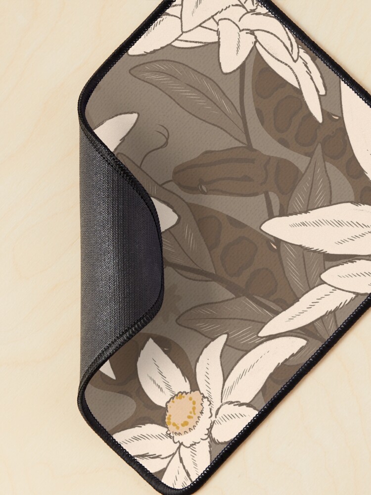 Alternate view of Brazilian Rainbow Boa with Edelweiss Flowers Mouse Pad