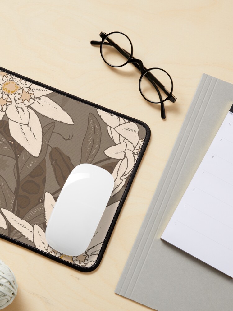 Alternate view of Brazilian Rainbow Boa with Edelweiss Flowers Mouse Pad