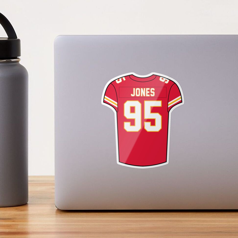 Chris Jones Home Jersey Sticker for Sale by designsheaven