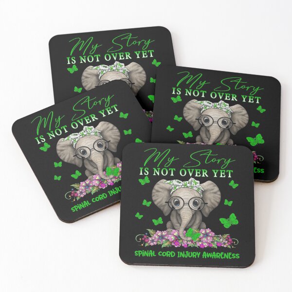 Item preview, Cute Elephant My Story Is Not Over Yet Spinal Cord Injury Awareness designed and sold by Adropine.
