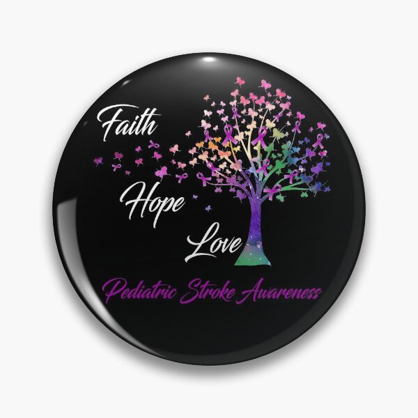 Item preview, Ribbon Tree Faith Hope Love Pediatric Stroke Awareness designed and sold by Tadmab.