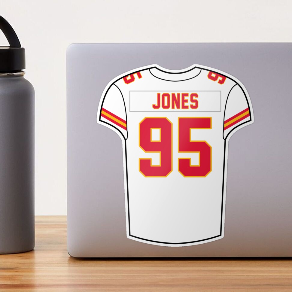 Chris Jones Home Jersey Sticker for Sale by designsheaven