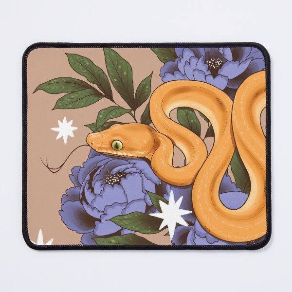 Item preview, Amazon Tree Boa with Peonies designed and sold by Paige Penrose.
