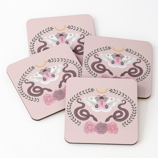 Item preview, Mystical Flowery Moths and Snakes designed and sold by reptileworld.