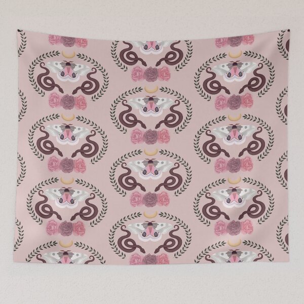 Item preview, Mystical Flowery Moths and Snakes designed and sold by reptileworld.