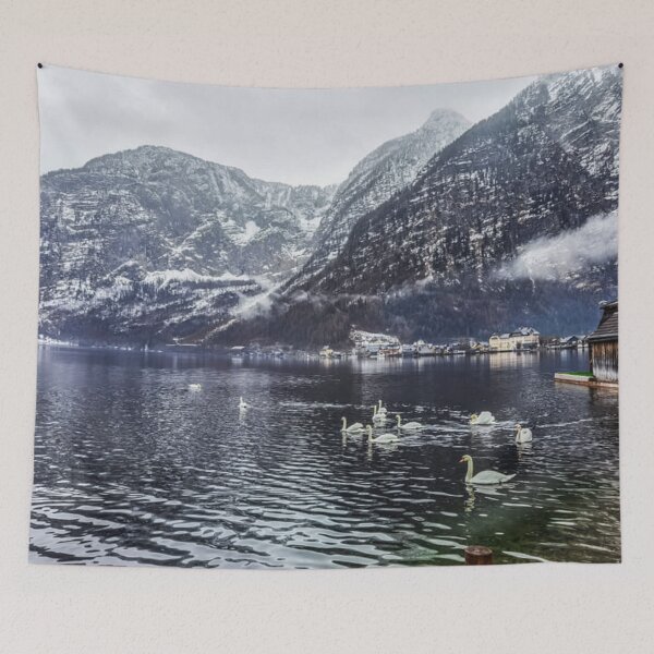 Item preview, Swans in Lake Hallstatt designed and sold by GRKiT.