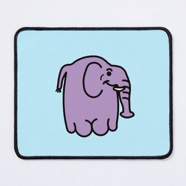 Item preview, tiny purple elephant cartoon doodle designed and sold by Captain-Jackson.