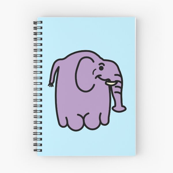 Item preview, tiny purple elephant cartoon doodle designed and sold by Captain-Jackson.