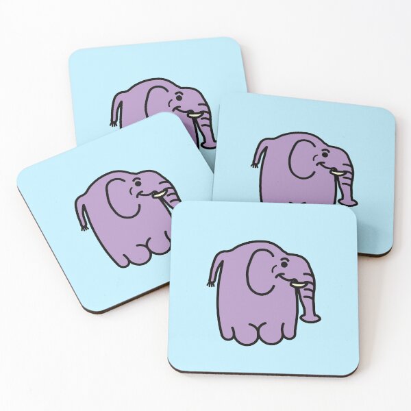 Item preview, tiny purple elephant cartoon doodle designed and sold by Captain-Jackson.