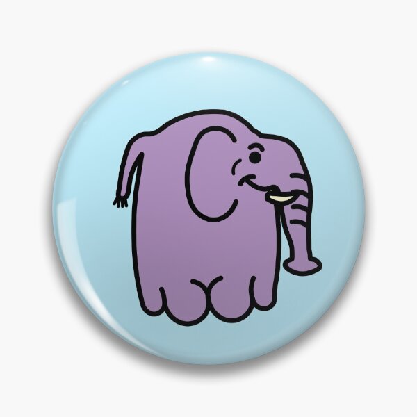 Item preview, tiny purple elephant cartoon doodle designed and sold by Captain-Jackson.