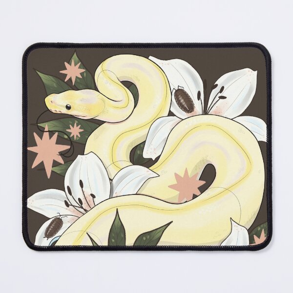 Item preview, Ball Python with Lilies and Isopods designed and sold by Paige Penrose.