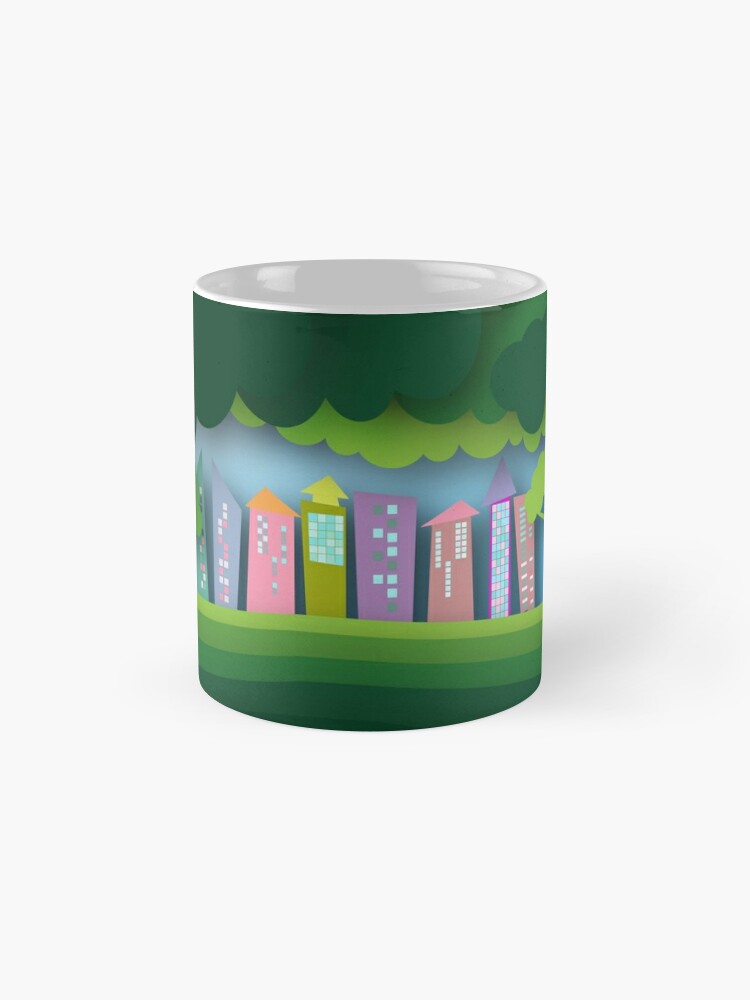 Coffee Mug, Forest and City designed and sold by HaPi88
