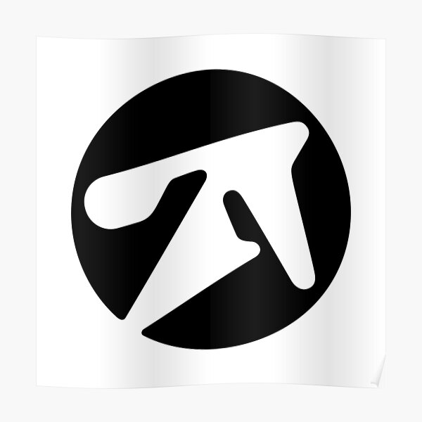 aphex twin alternative style logo in black Poster