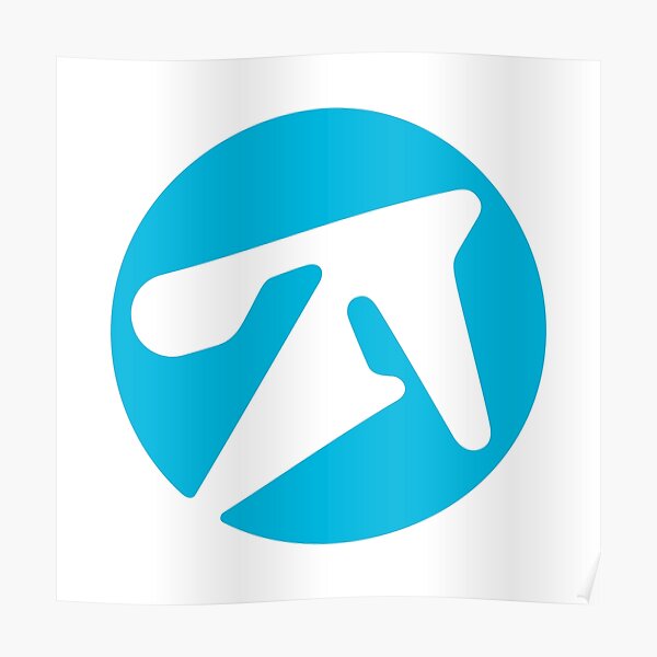 aphex twin alternative style logo in blue Poster