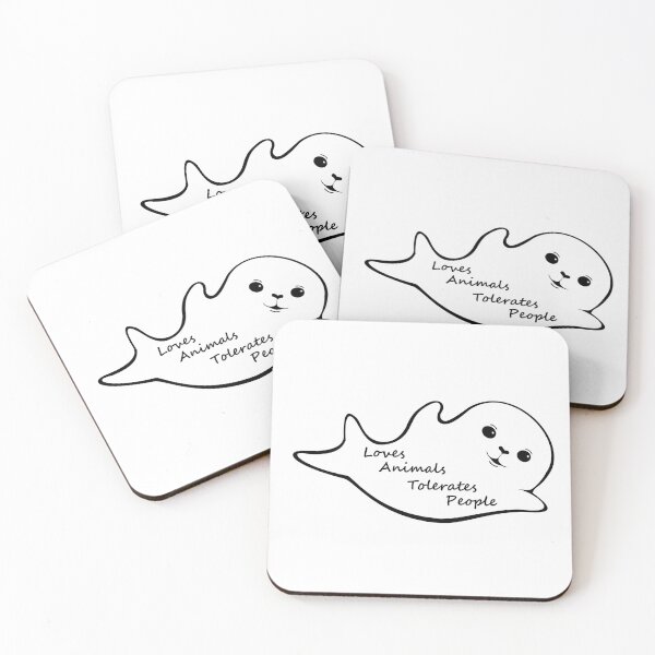 Item preview, loves animals tolerates people seals seal lover designed and sold by MiraNomegusta.