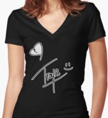 Troye Sivan Blue Neighbourhood / Troye Sivan Merch Women's Fitted V-Neck T-Shirt