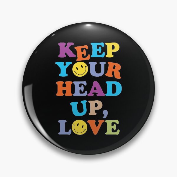 Item preview, KEEP YOUR HEAD UP, LOVE (v. black) designed and sold by HaiLeesDesign.