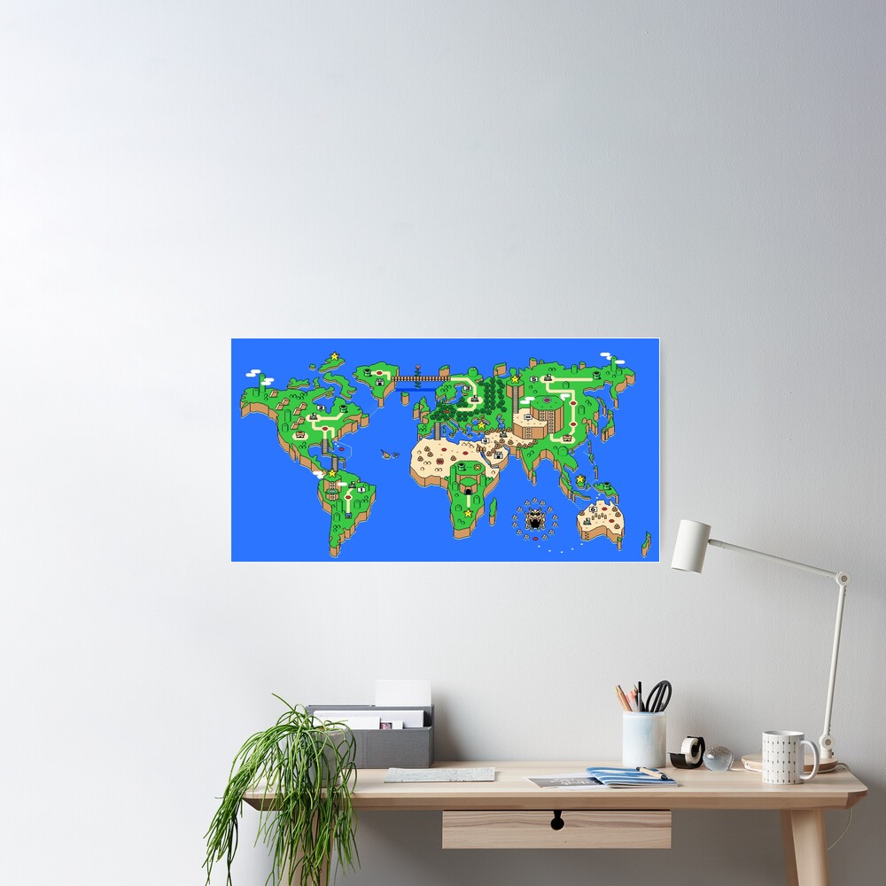 Mapa Mundi Pixel art Poster for Sale by Abel T