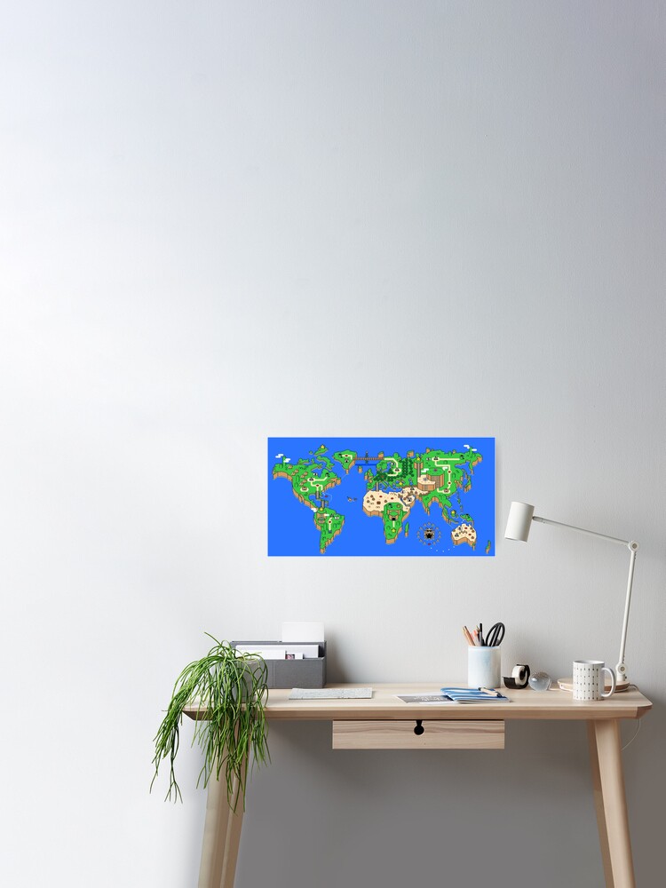 Mapa Mundi Pixel art Poster for Sale by Abel T