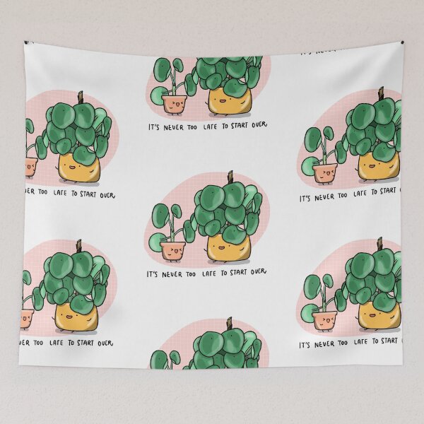 Item preview, Pilea: Never too late to start over designed and sold by homebyfaith.