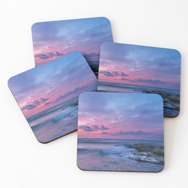 Item preview, Pink & Purple Cotton Candy Ocean Shore Sunset  designed and sold by newburyboutique.