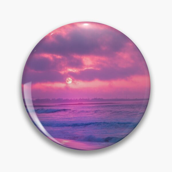 Item preview, Pink & Purple Cotton Candy Beach Sunset designed and sold by newburyboutique.