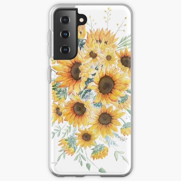 Loose Watercolor Sunflowers Samsung Galaxy Soft Case