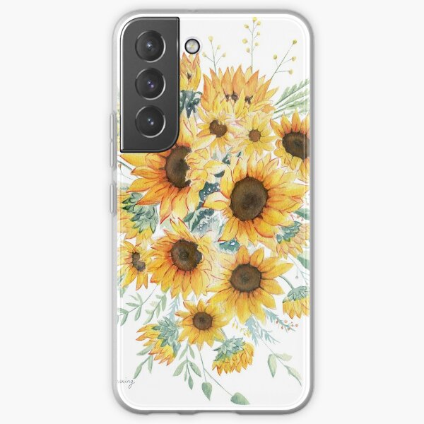 Loose Watercolor Sunflowers Samsung Galaxy Soft Case