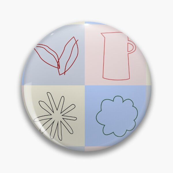 Item preview, Modern flowers and gardening patterns on blue, pink, light yellow, and grey background designed and sold by simonayoshida.