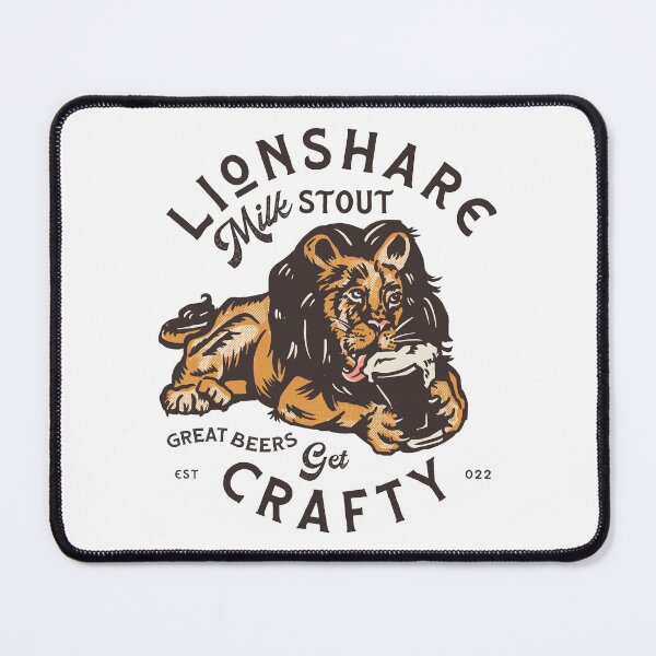 Item preview, Lionshare Milk Stout: Get Crafty designed and sold by The Whiskey Ginger Design Shop.