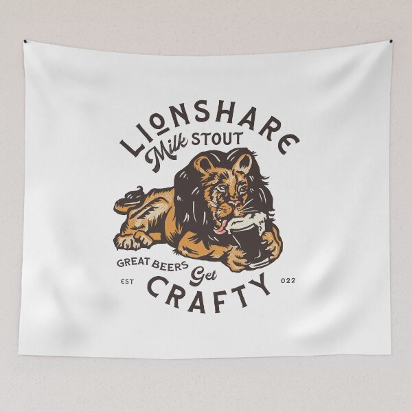 Item preview, Lionshare Milk Stout: Get Crafty designed and sold by The Whiskey Ginger Design Shop.