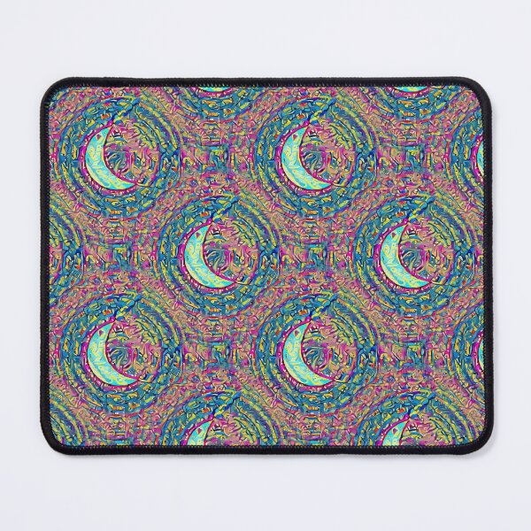 Item preview, Colorful Floral Crescent Moon Pattern designed and sold by Downbeat-Art.