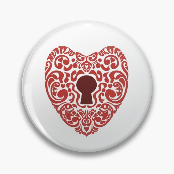Item preview, Red love heart lock designed and sold by Shirlei  Barnes.