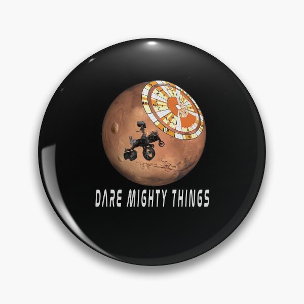 Item preview,  Dare Mighty Things  Mars landing Art Board Prints designed and sold by SagittarArt.
