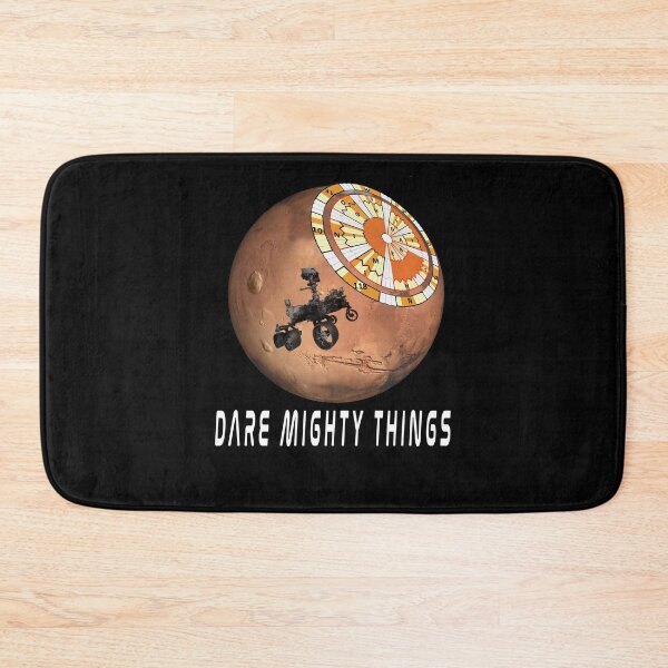 Item preview,  Dare Mighty Things  Mars landing Art Board Prints designed and sold by SagittarArt.