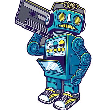 robot Sticker by Tony Müller