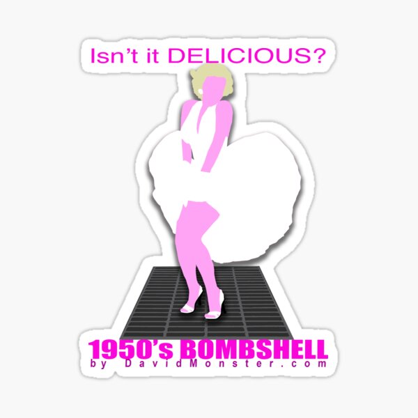 "Isn't it Delicious?" Blonde Bombshell Silhouette Sticker