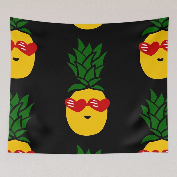 Item preview, heart shaped sunglasses pineapple red  designed and sold by Gossip Rag.