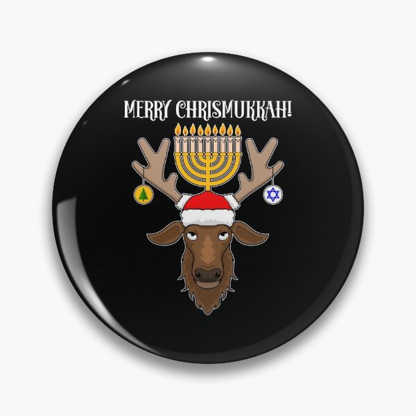 Item preview, Hanukkah Reindeer Santa Hat Merry Chrismukkah print designed and sold by jakehughes2015.
