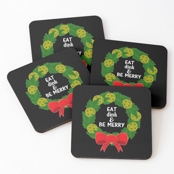 Item preview, Eat Dink Be Merry Pickleball Christmas print designed and sold by jakehughes2015.